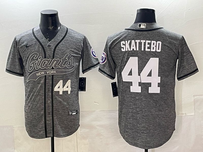 Men 2025 New York Giants #44 Skattebo Grey Joint Name Nike Limited NFL Jersey 05->new york giants->NFL Jersey